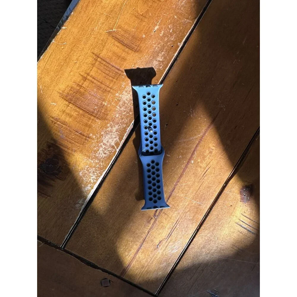 Replacement Sport Band For Apple Watch 38/40/41mm Blue & Black Silicone Material